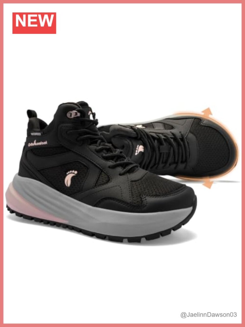 Women's Waterproof Wide Toe Box Orthopedic Ankle Boots Arch Support Plantar